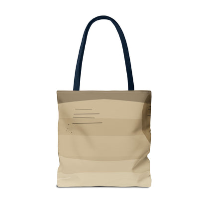 Abstract Neutral Waves Tote Bag | Geometric Circle Pattern