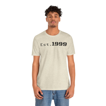 Established 1999 Unisex Tee | Vintage Birth Year Shirt, Casual Birthday Gift, Personalized Family Reunion Apparel, Retro Style [...] - TRV