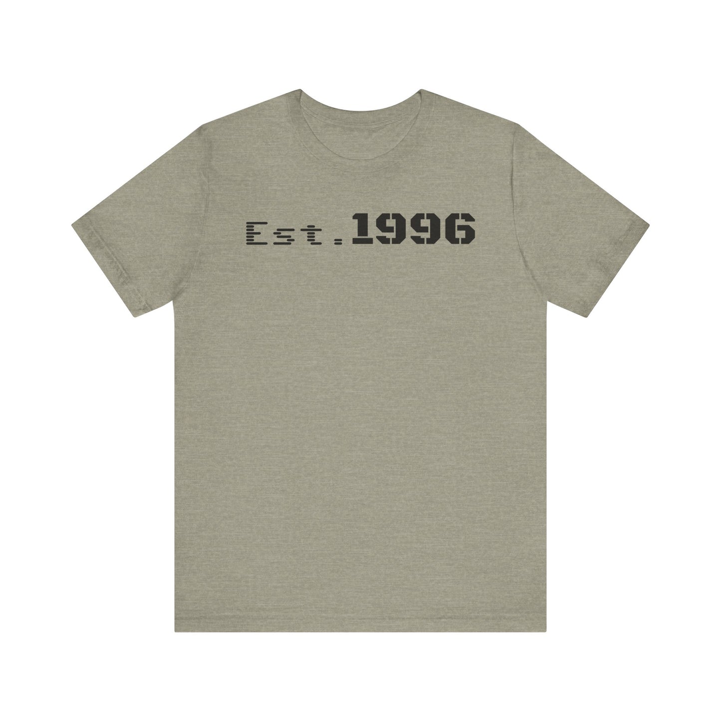 Unisex Jersey Tee - 'Est. 1996' Graphic Shirt, Birthday Gift, Casual Wear, Vintage Style, Retro Fashion, Gift for Him/Her - TRV