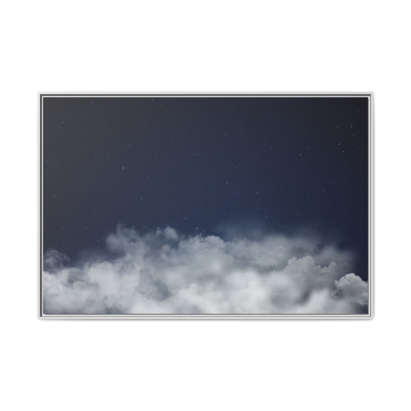 Night Sky Clouds Matte Canvas Framed | Starry Wall Art - TRV