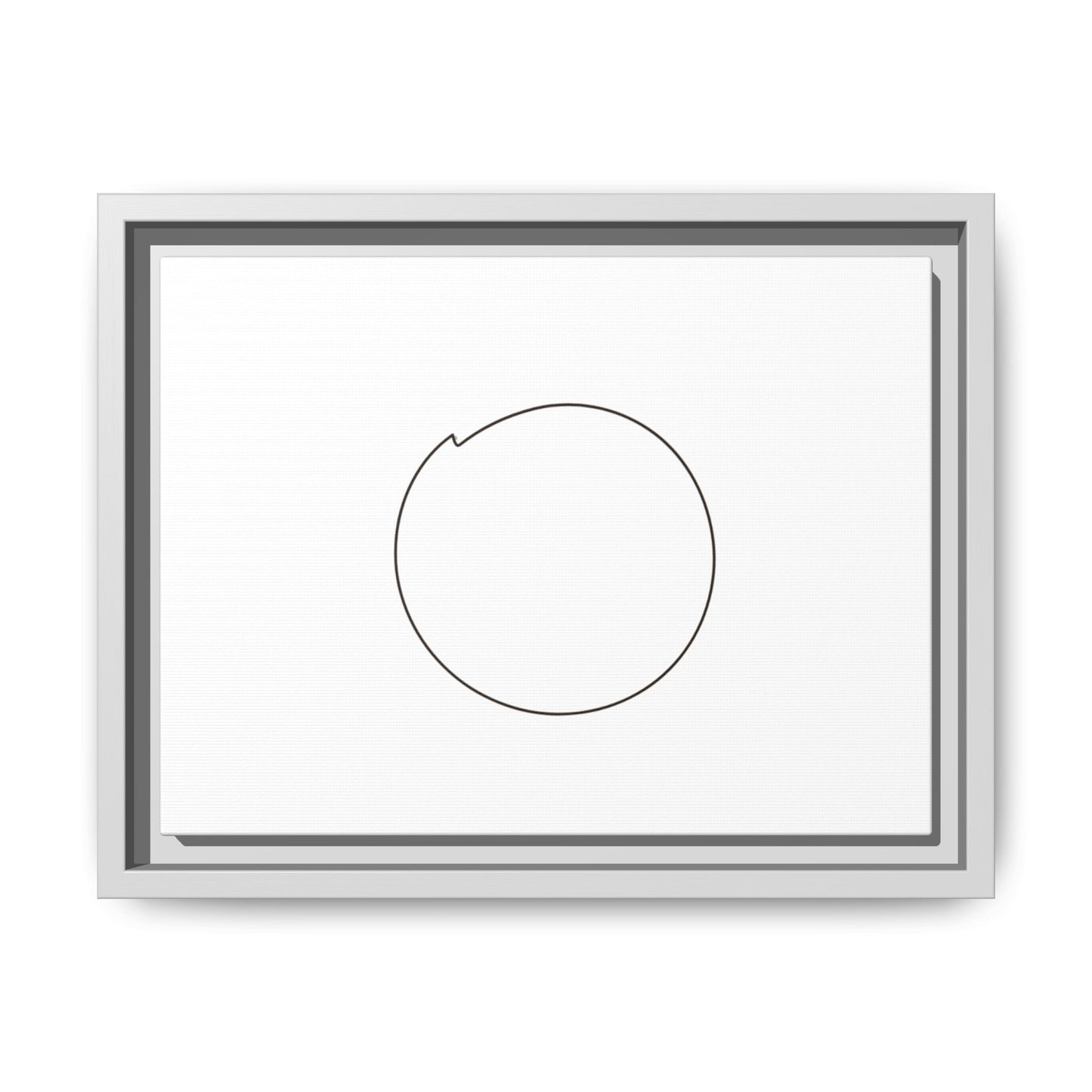 Minimal Circle Line Matte Canvas Framed | Modern Abstract Wall Art