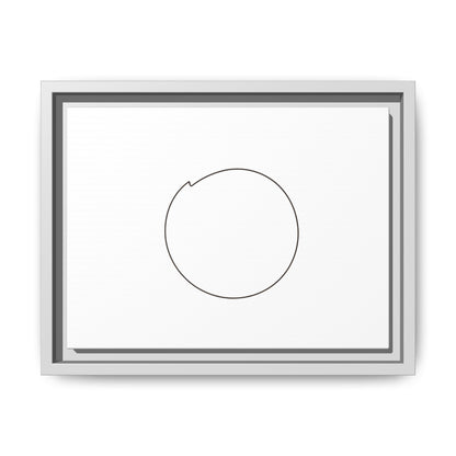Minimal Circle Line Matte Canvas Framed | Modern Abstract Wall Art