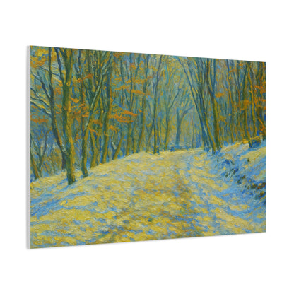 Wall Art Print, Winter Landscape Canvas Home Decor, Gift for Nature Lovers, Seasonal Artwork, Cozy Housewarming Decoration - TRV