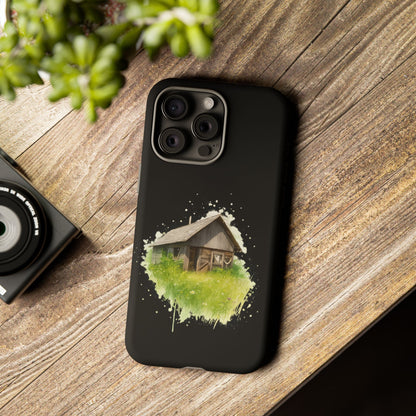 Rustic Farmhouse Phone Case, Cute Cottage Design, Tough Cases for Nature Lovers, Eco-Friendly Gift, Customizable Tech Accessories - TRV