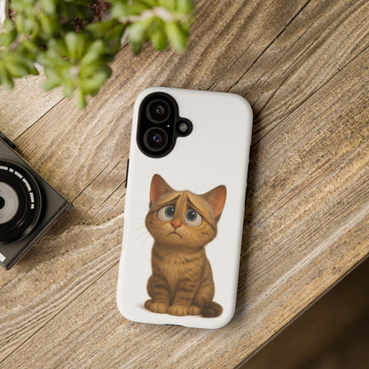 Cute Cat Phone Case, Funny Kitty Case, Animal Lover Gift, Cat Lover Accessory, Unique Cat Design Case, Pet Mom Gift - TRV