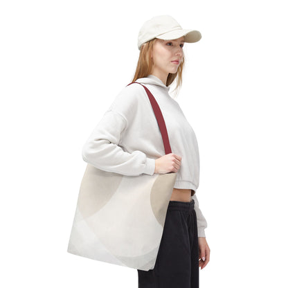 Neutral Abstract Geometric Tote Bag | Minimal Beige Shapes