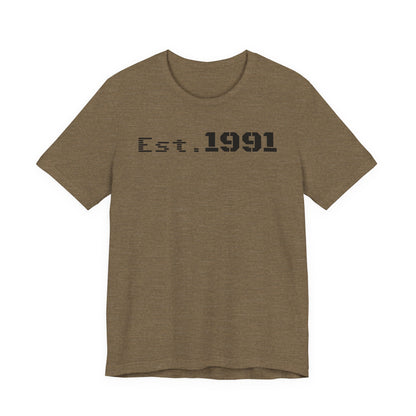 Established 1991 Unisex Jersey Tee | Vintage Anniversary Gift | Casual Wear, Birthday Shirt, Retro Style, Statement Tee, Gift for Him/Her - TRV