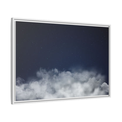 Night Sky Clouds Matte Canvas Framed | Starry Wall Art - TRV