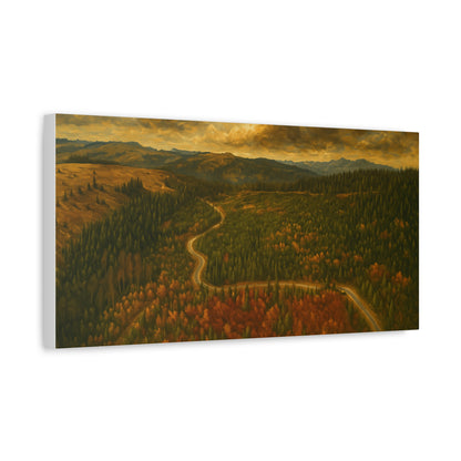 Stretched Canvas Art, Scenic Landscape Wall Decor, Nature Painting for Home, Rustic Room Accent, Gift for Nature Lovers - TRV