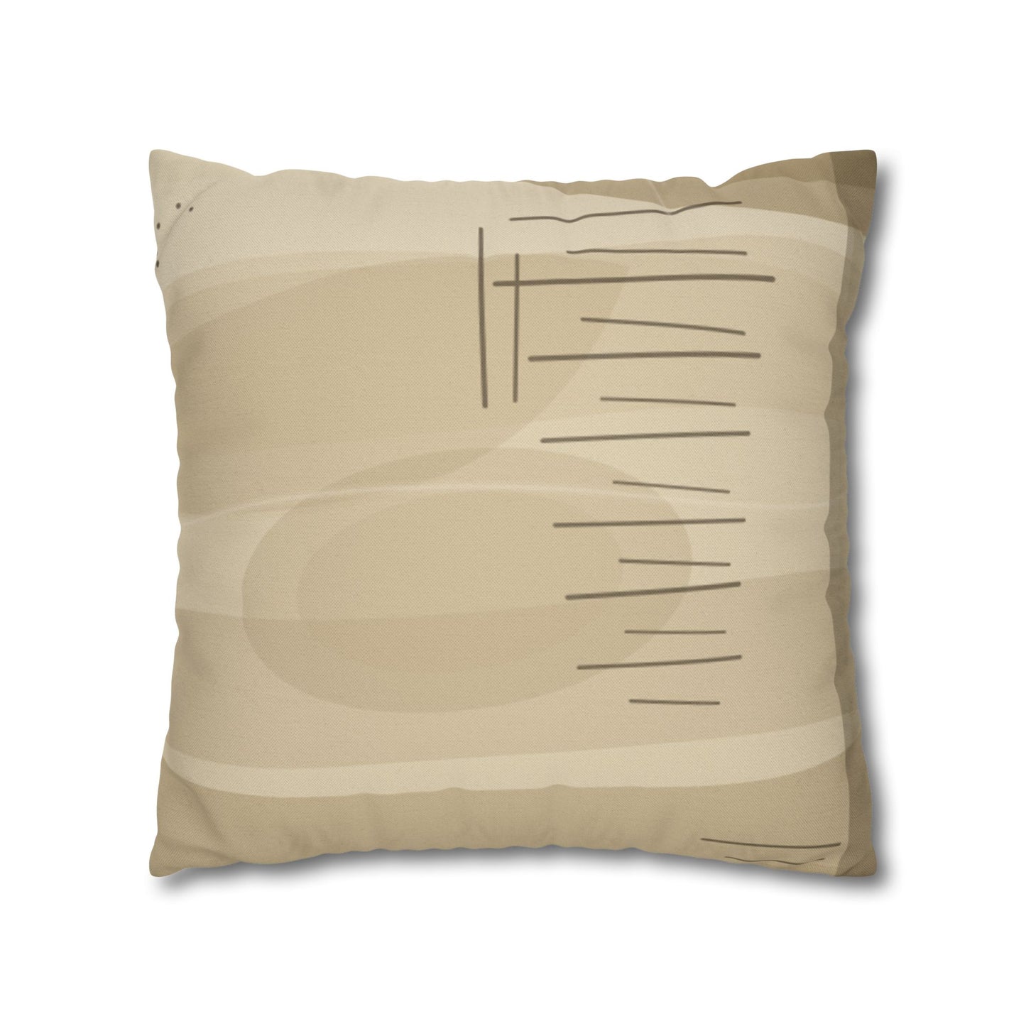 Neutral Abstract Brushstroke Pillowcase | Square Decorative Pillowcase - TRV