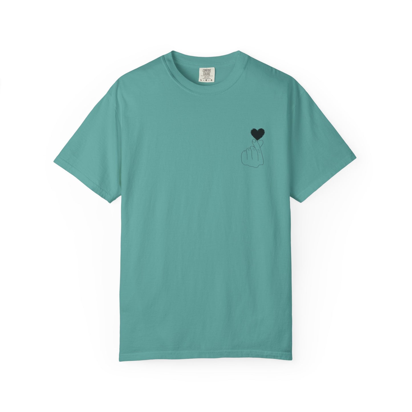Unisex Garment-Dyed T-Shirt with Heart Design | Casual Trendy Wear for All Occasions
