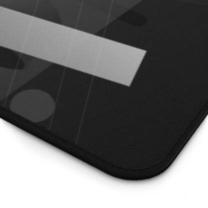 Monochrome Geometric Spheres Desk Mat | Abstract Grey Shapes Mouse Pad