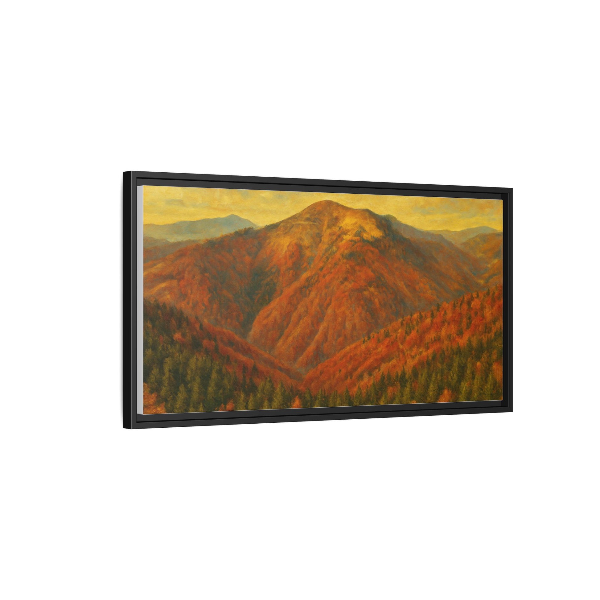 Autumn Landscape Wall Art, Cozy Home Decor, Nature Print, Framed Canvas, Fall Decorations, Gift Idea for Art Lovers - TRV