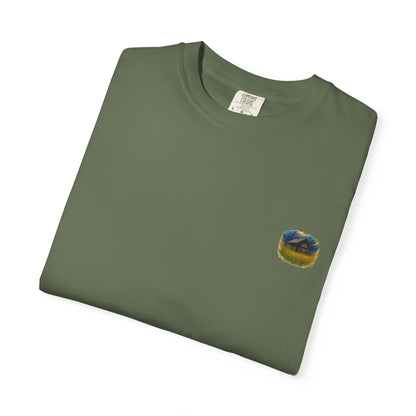 Rustic Landscape T-shirt | Relaxed Fit Tee, Casual Wear, Nature Lover Gift, Summer Outing Top, Eco-Friendly Apparel - TRV