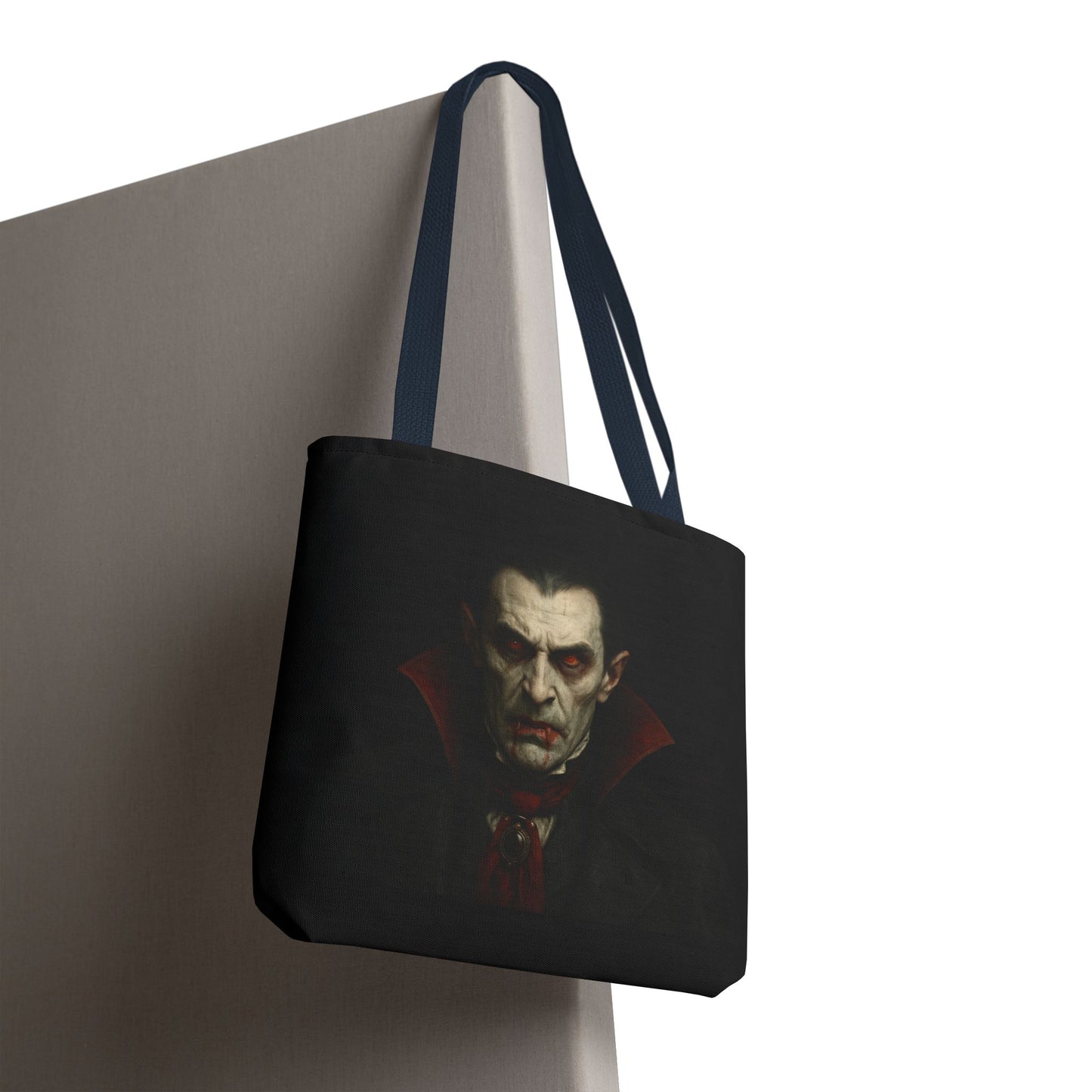 Vampire Haunted Tote Bag, Spooky Shopping Bag, Halloween Accessory, Gothic Style Handbag, Perfect for Halloween Parties, Unisex Tote - TRV