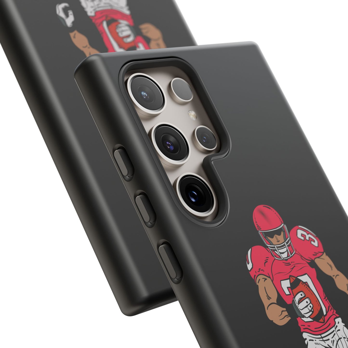Football Player Tough Phone Case – Protective Black Sports iPhone Case