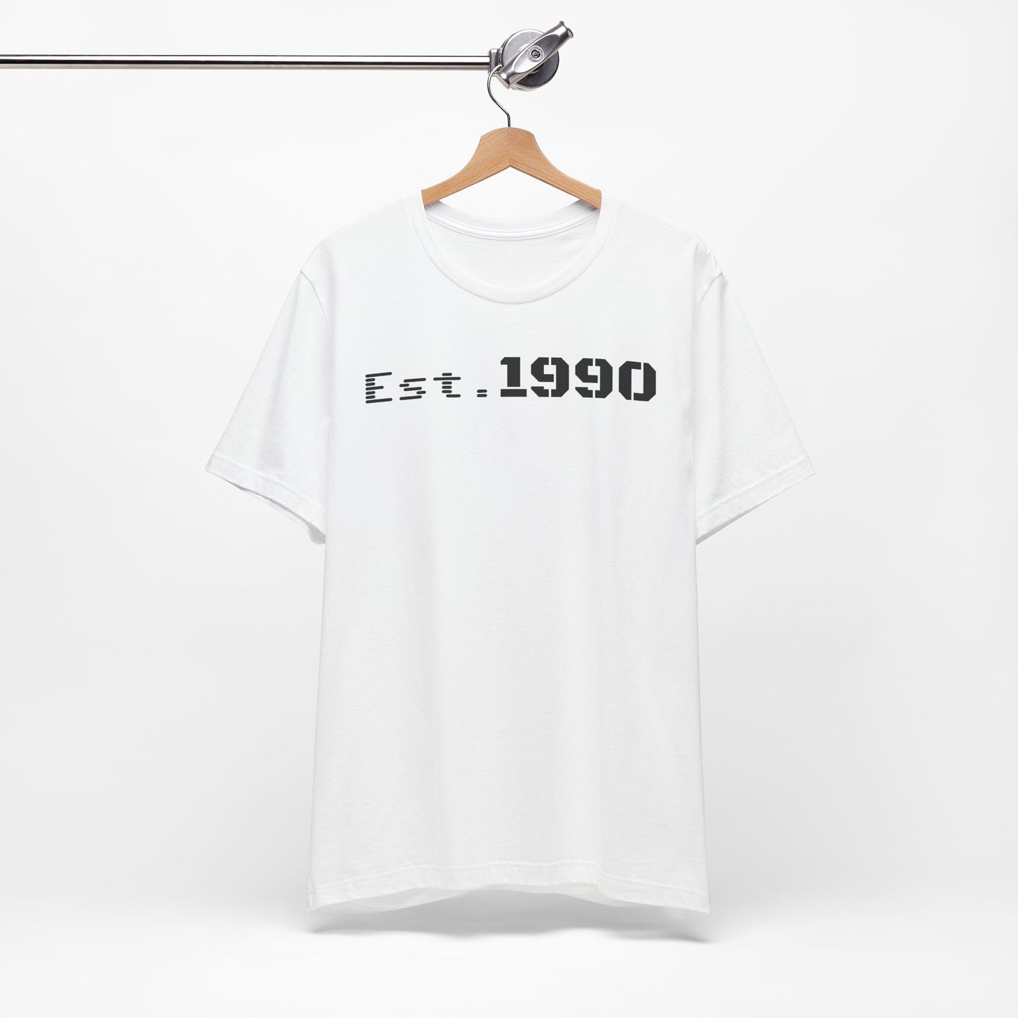 Unisex Est. 1990 Nostalgic Jersey Tee - Perfect Gift, Vintage Style, Retro Fashion, Birthday Celebration, Casual Wear - TRV