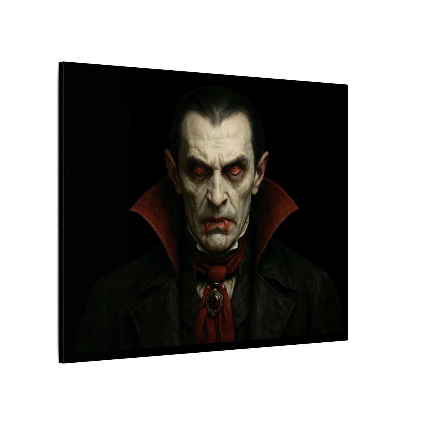 Vampire Portrait Canvas Wall Art – Gothic Dracula Print on Canvas