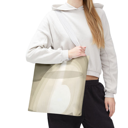 Neutral Abstract Light Beam Tote Bag | Minimalist Geometric Pattern