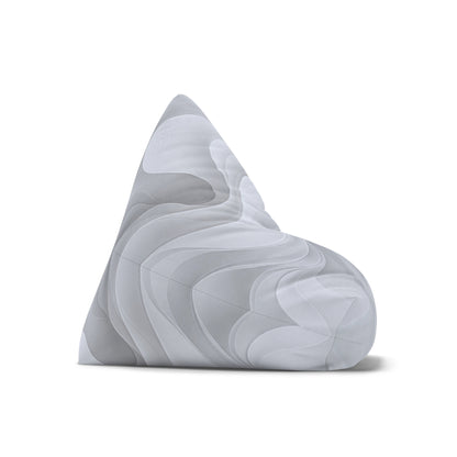 Abstract White Wave Pattern Bean Bag Chair Cover | Modern Geometric Home Decor