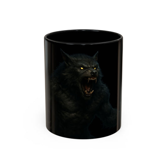 Howling Werewolf Coffee Mug - Perfect Gift for Horror Lovers, Wolf Enthusiasts, Halloween Decor, Unique Drinkware, Gothic Homeware