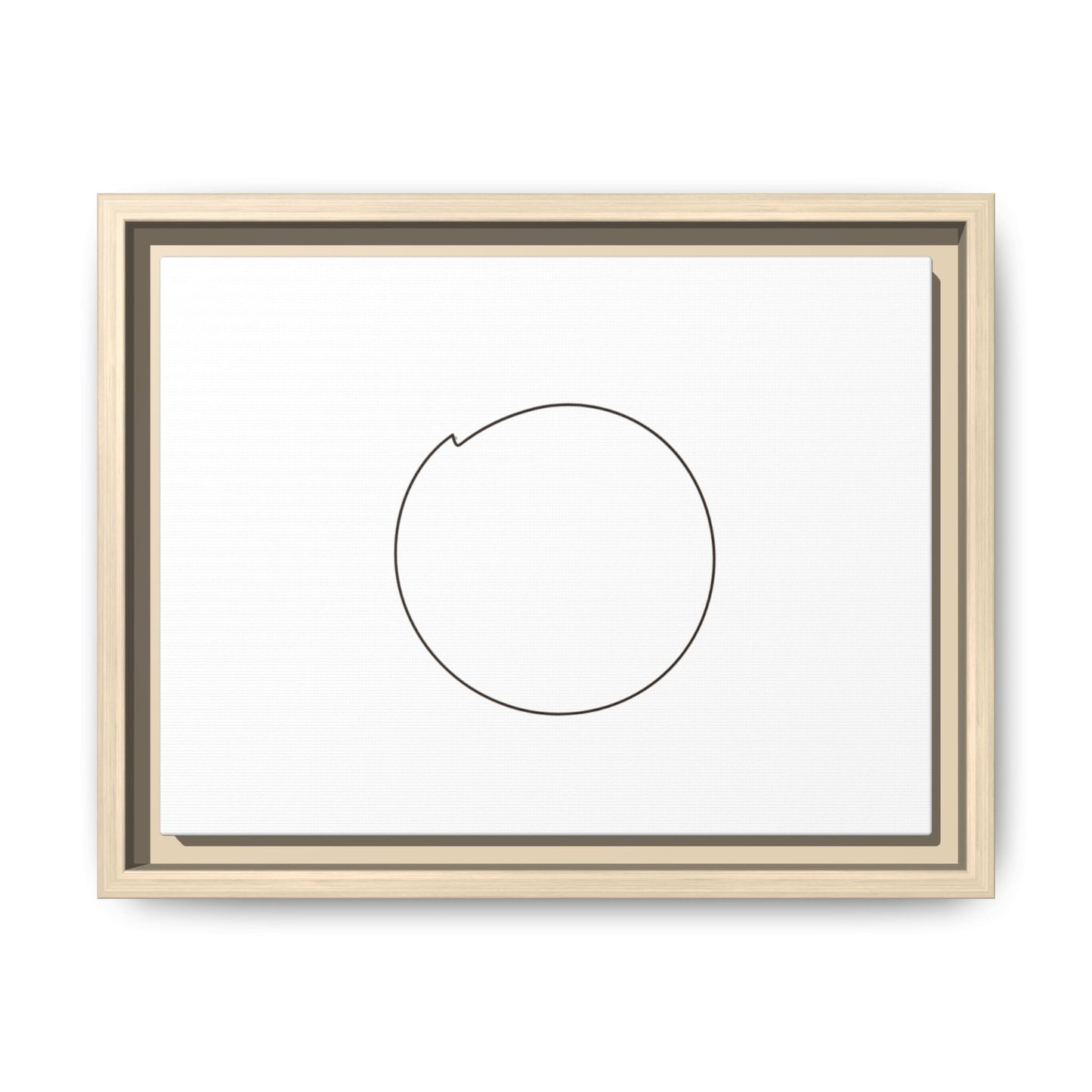 Minimal Circle Line Matte Canvas Framed | Modern Abstract Wall Art