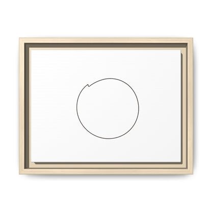 Minimal Circle Line Matte Canvas Framed | Modern Abstract Wall Art