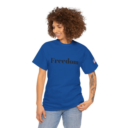 Freedom script tee | T-Shirt, American flag sleeve - TRV