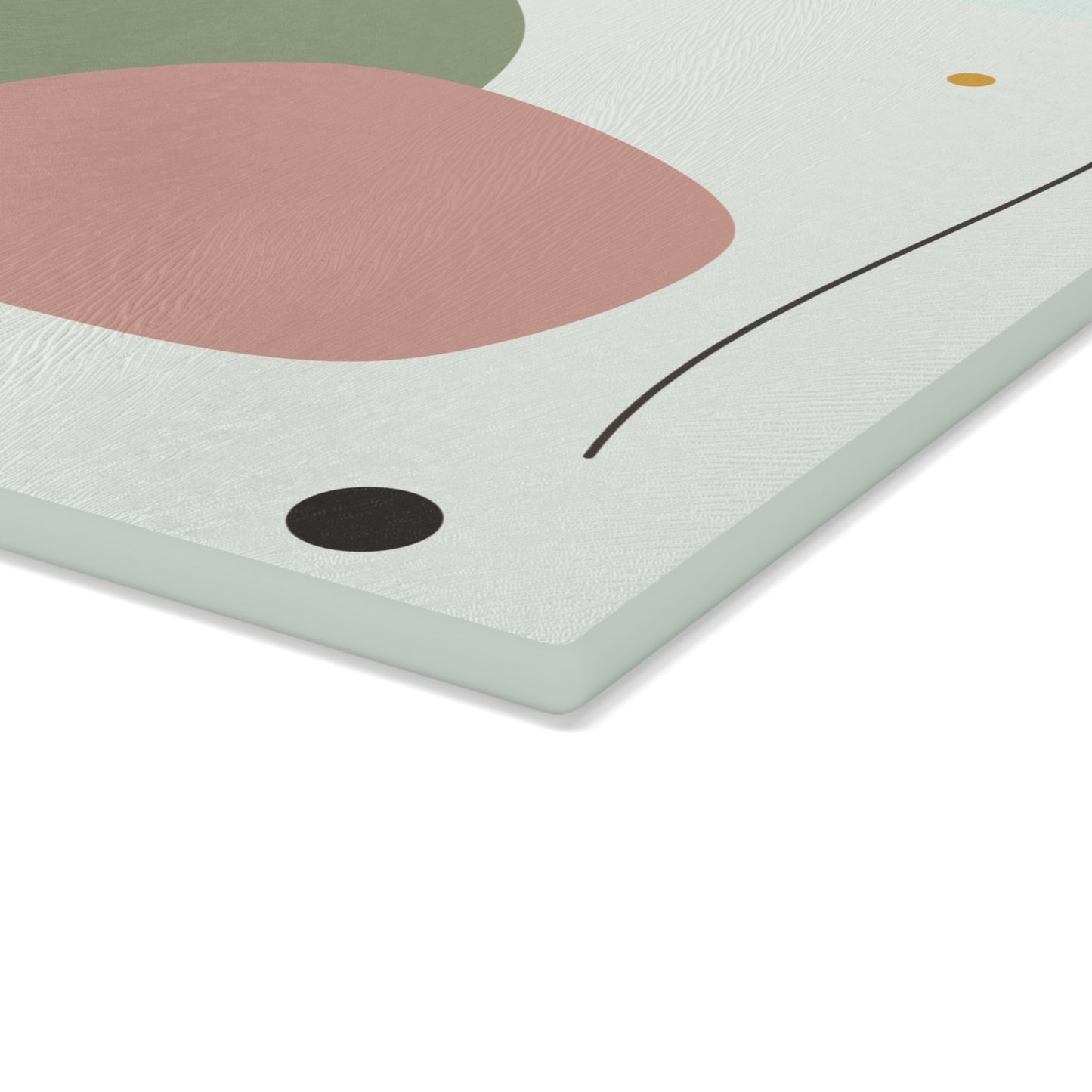 Abstract Organic Shapes Glass Cutting Board | Modern Minimal Kitchen Décor