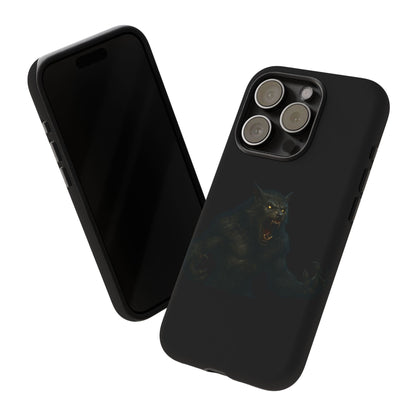 Werewolf Phone Case, Tough Cases, Black Panther Design, Gift for Animal Lovers, Phone Accessories, Fierce Phone Protection - TRV