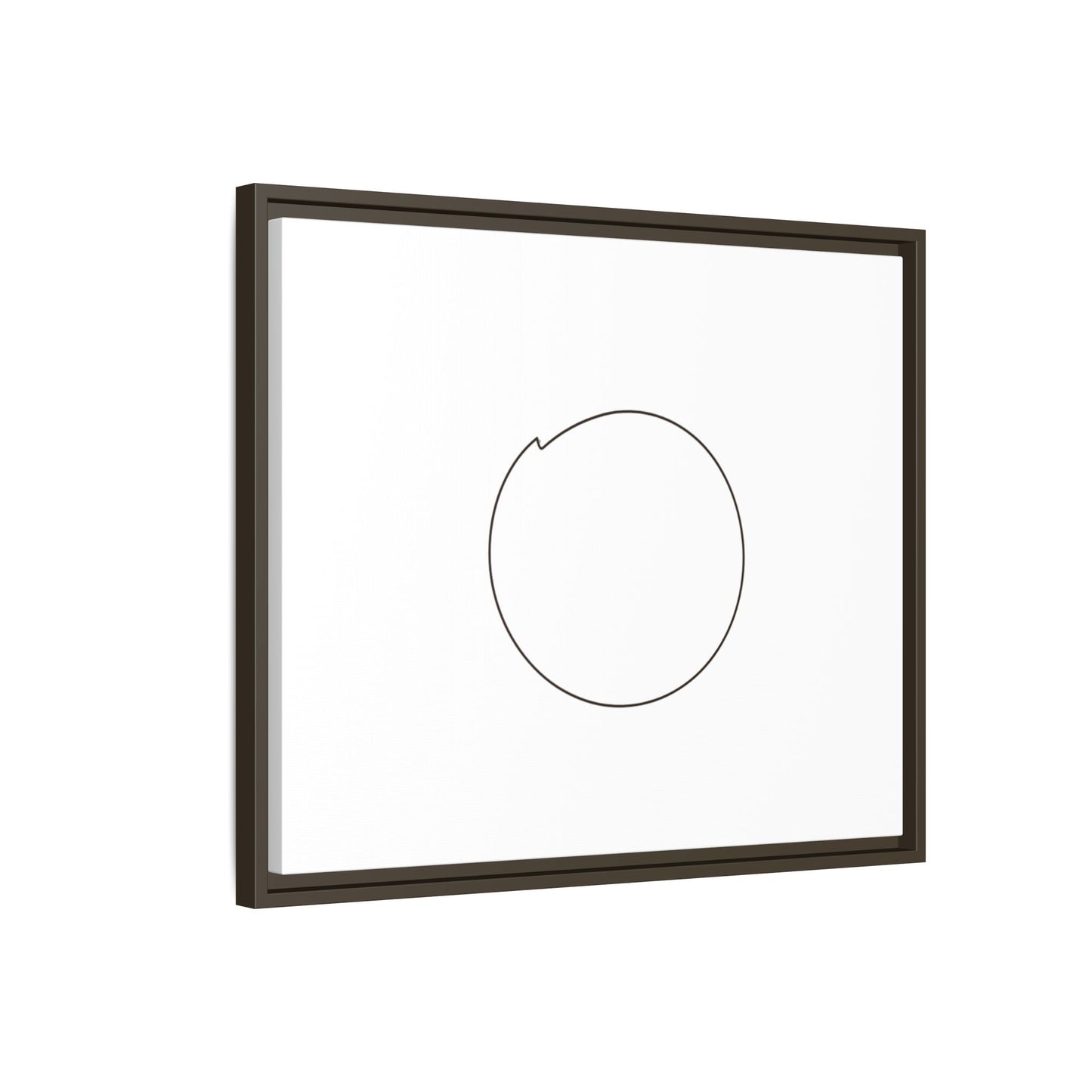 Minimal Circle Line Matte Canvas Framed | Modern Abstract Wall Art