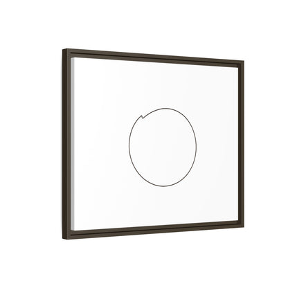 Minimal Circle Line Matte Canvas Framed | Modern Abstract Wall Art