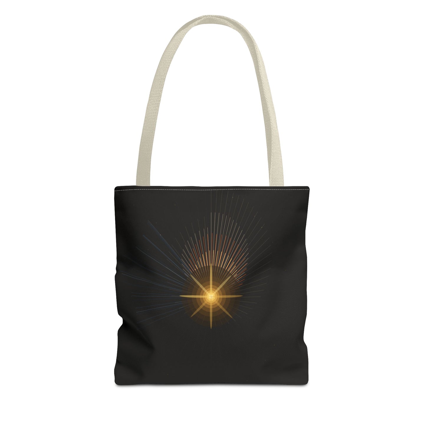 Radiant Starburst Tote Bag | Golden Light Celestial Design - TRV