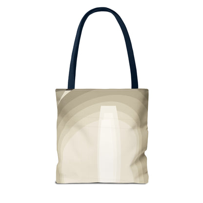 Neutral Abstract Light Beam Tote Bag | Minimalist Geometric Pattern