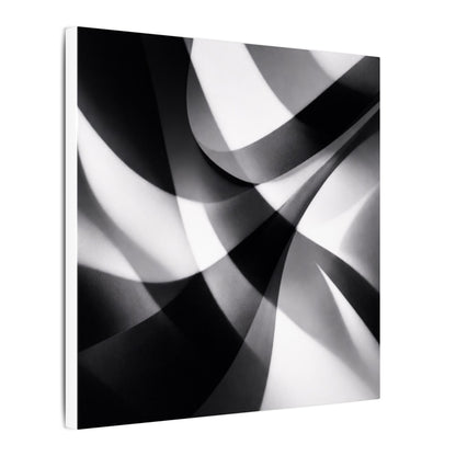 Abstract Black and White Swirl Matte Canvas