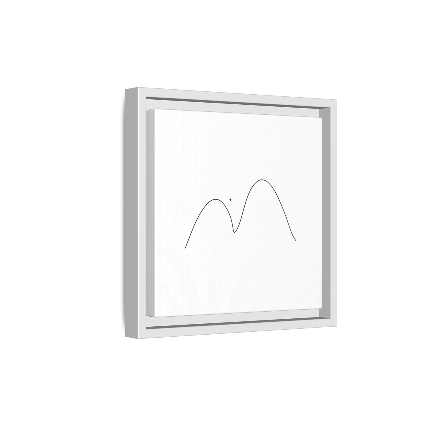 Minimal Line Mountains Matte Canvas Framed