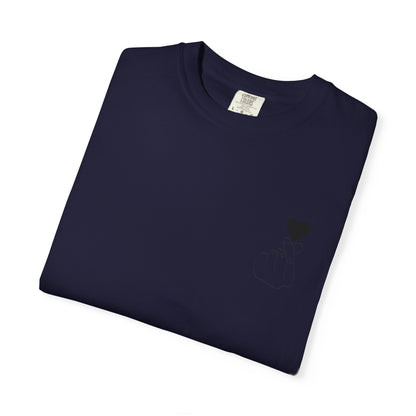 Unisex Garment-Dyed T-Shirt with Heart Design | Casual Trendy Wear for All Occasions