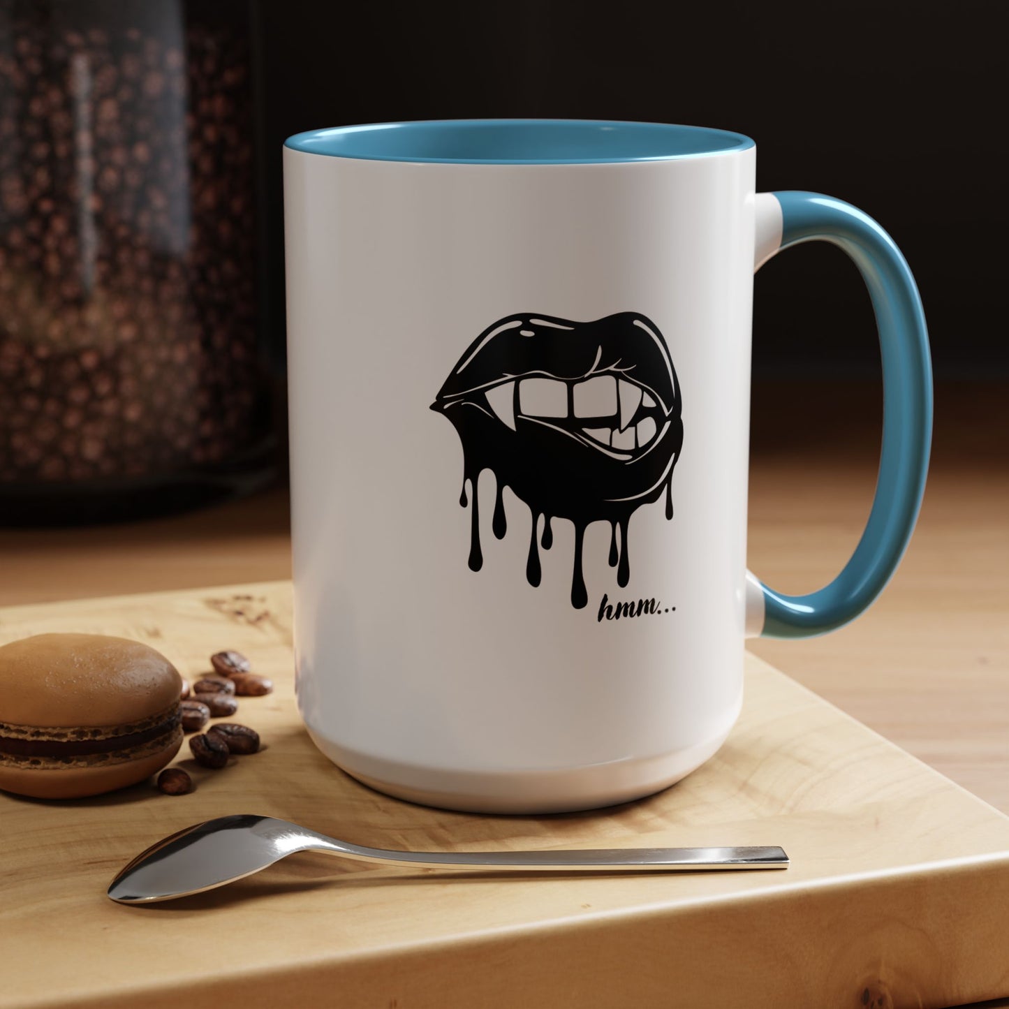Vampire Lip Accent Coffee Mug - 11oz & 15oz - Unique Halloween Gift