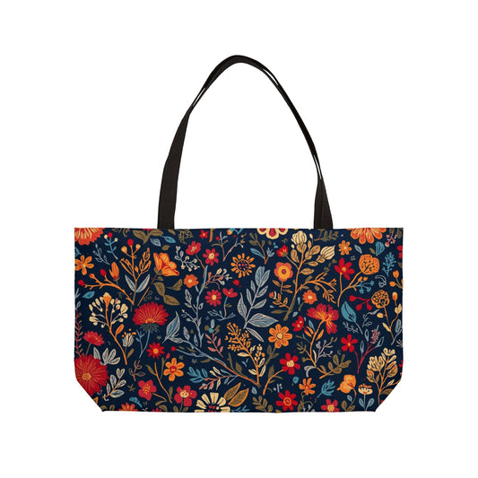 Floral Weekender Tote Bag - Perfect for Travel, Beach, Gym, Shopping, and Gift Giving - TRV
