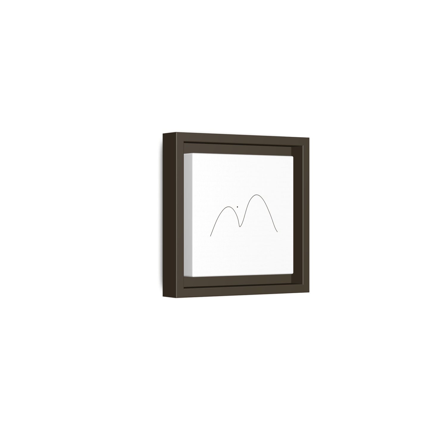 Minimal Line Mountains Matte Canvas Framed