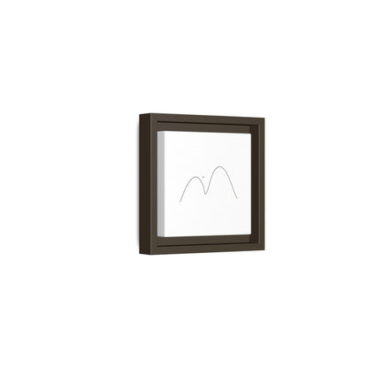 Minimal Line Mountains Matte Canvas Framed