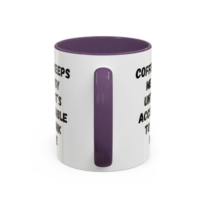 Funny Coffee Mug - "Coffee Keeps Me Busy Until It's Acceptable to Drink Wine" - Great for Mornings, Gifts, Office, Relaxation, Home