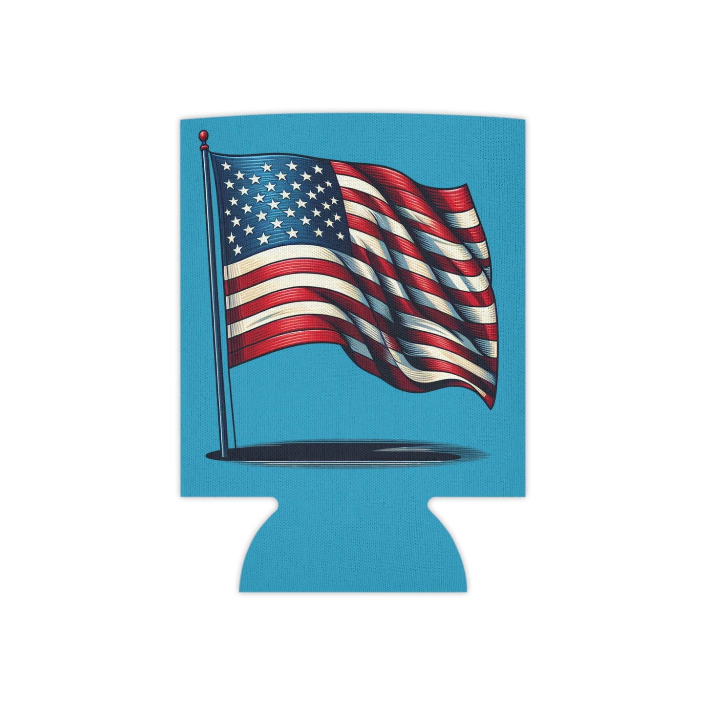 Patriotic Can Cooler, Summer BBQ Accessory, Independence Day Drink Holder, Americana Coaster, USA Party Favor - TRV