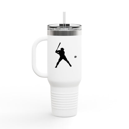 Baseball Player Insulated Travel Mug - 40oz, Sports Enthusiast Gift, Coffee Cup, Active Lifestyle, Personalized Mug, Custom Travel Tumbler - TRV
