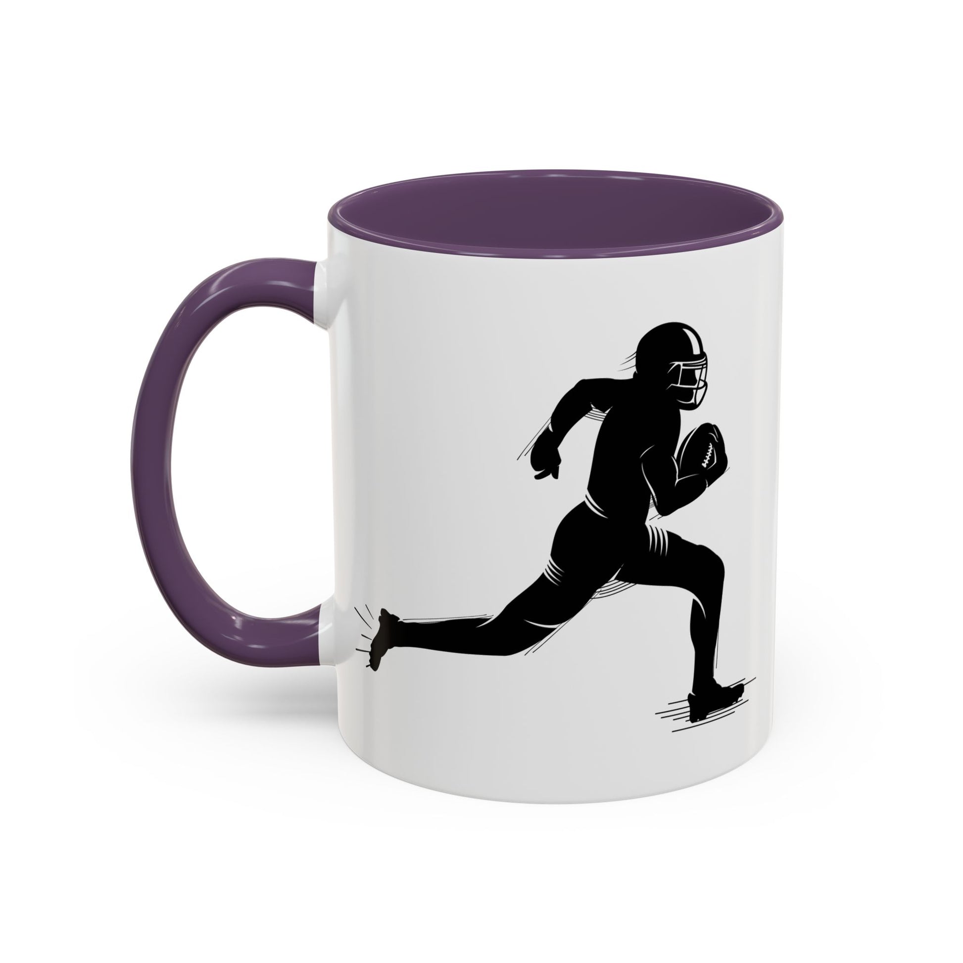 Football Player Themed Accent Coffee Mug, Sports Fan Gift, Unique Mug for Athletes, Coffee Lover, Game Day Essential - TRV