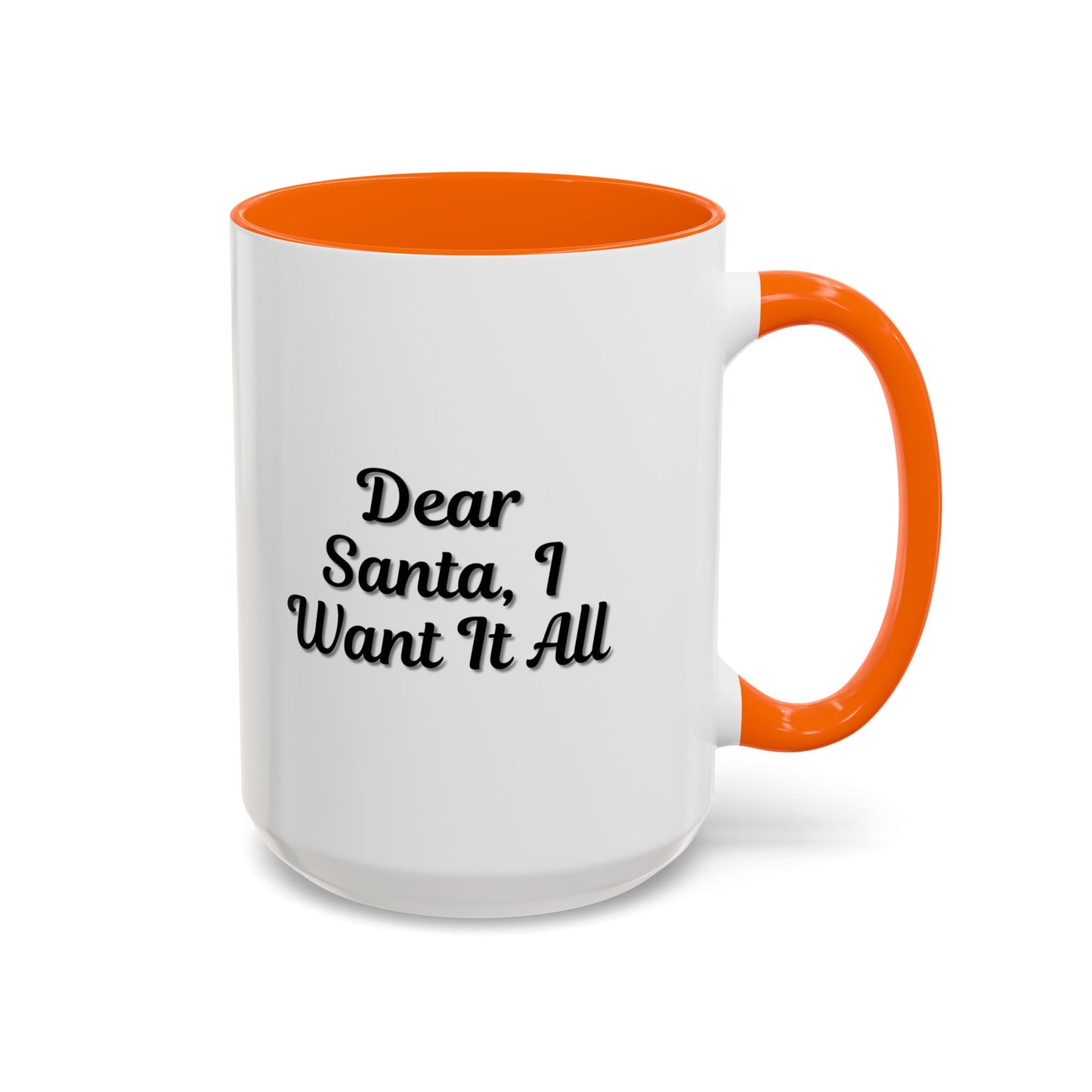 Dear Santa Accent Coffee Mug - Fun Holiday Mug for Christmas Enthusiasts
