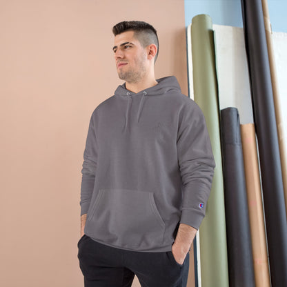 Champion Hoodie with Korean Finger Heart Graphic – Minimal White Pullover