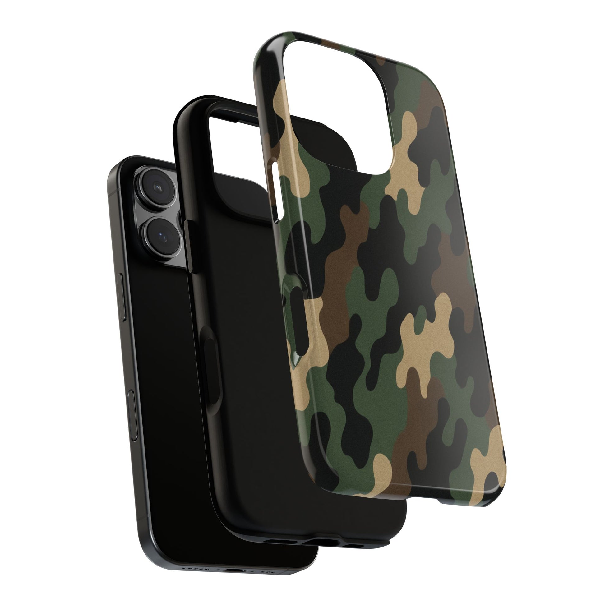 Camouflage Phone Case, Tough Cases, Military Style, Unique Phone Accessories, Gift for Him, Durable Phone Cover - TRV