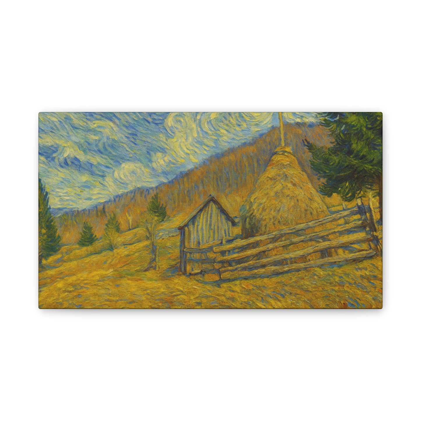 Vincent Van Gogh Inspired Canvas Print, Rustic Home Decor, Wall Art, Gift for Art Lovers, Country Landscape, Unique Art Piece - TRV