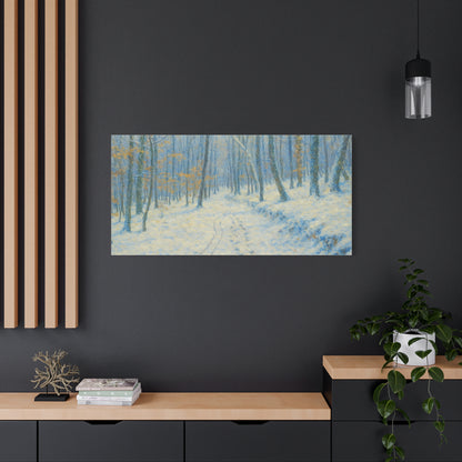 Winter Wonderland Canvas Art, Stretched Canvas Wall Decor, Home Decor, Art for Living Room, Gift for Nature Lovers, Cozy Winter Vibes - TRV
